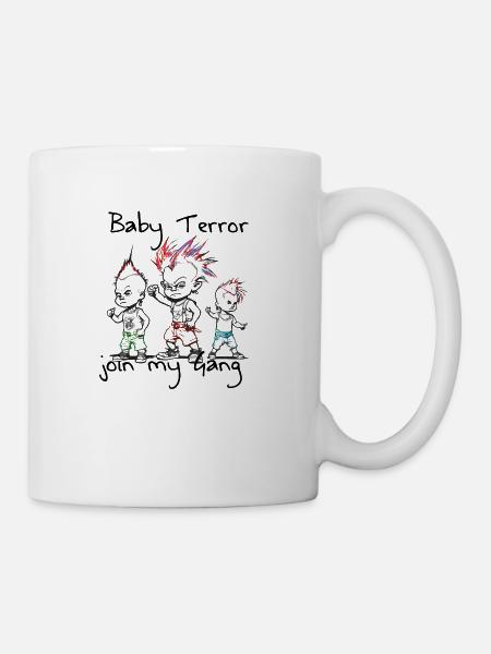 Baby Terror join my Gang Punk Desiger Emo - Tasse - Weiß