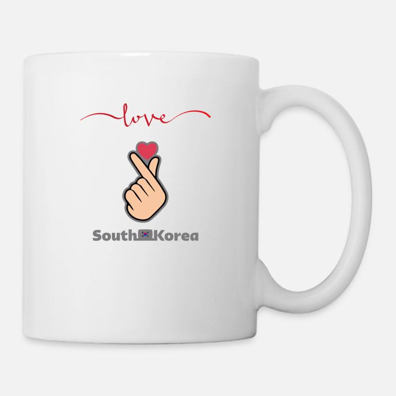 Love south korea white - Mug blanc - blanc