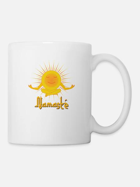 Namasté - méditant cher soleil - Mug blanc - blanc