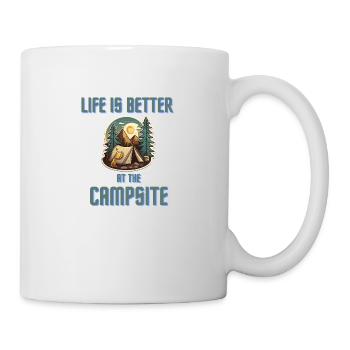 Life is better at the Campsite - Tasse - Weiß - Rechts