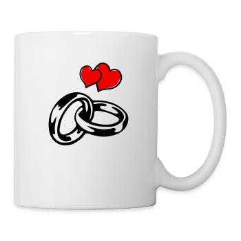 eheringe hearts - Tasse - Weiß - Rechts