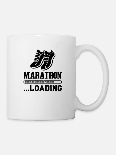 marathon loading - Tasse - Weiß