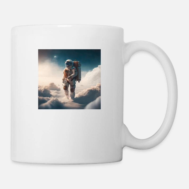 Ein Astronaut auf Wolken - Tasse - Weiß