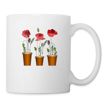 Blumen - Tasse - Weiß - Rechts