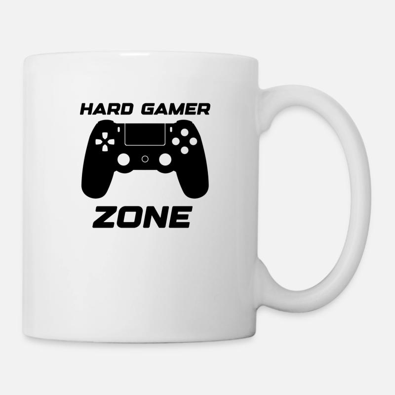 hard gamer zone - Mug blanc - blanc