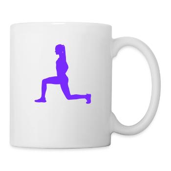 woman squat - Tasse - Weiß - Rechts