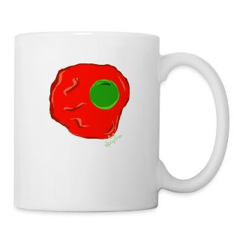 ROTES SPIEGELEI - Tasse - Weiß - Rechts