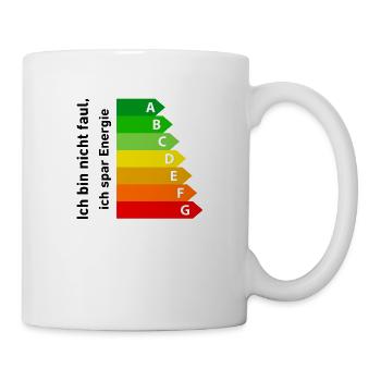 Energie sparen - Tasse - Weiß - Rechts