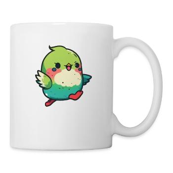 Kawaii Mignon Happy Colorful Bird Dancing - Mug blanc - blanc - Droite