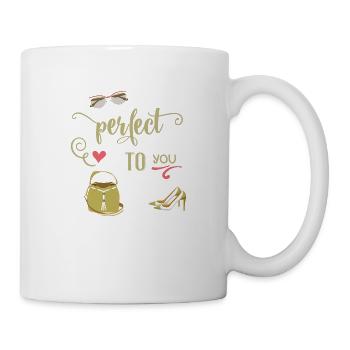Mode, Lunettes, Sac à main - Mug blanc - blanc - Droite