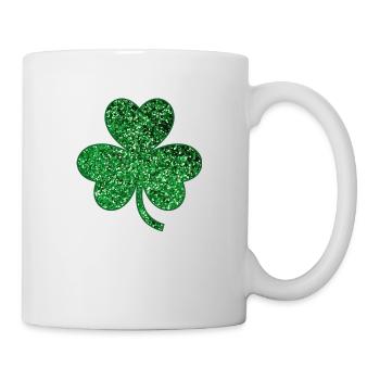 Jour de la Saint-Patrick, Irlande, Irlande, trèfle, paillettes - Mug blanc - blanc - Droite