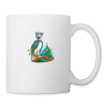 Oiseau harpie sur branche - Mug blanc - blanc - Droite