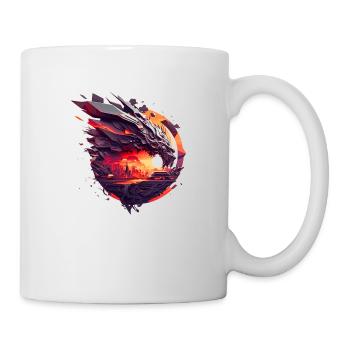 Science fiction trip with the camper into the unknown - Mug - white - Right