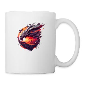 Polygon Vector Artwork für Sci-Fi Fans - Tasse - Weiß - Rechts