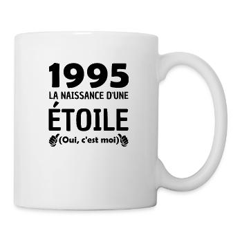 anniversaire année 1995 /date de naissance 1995 - Mug blanc - blanc - Droite
