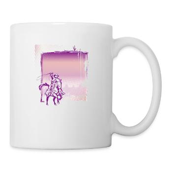 Cowboy Funny Cowboy Hat Wild Western Country - Mug - white - Right