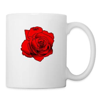 Rose rouge - Mug blanc - blanc - Droite