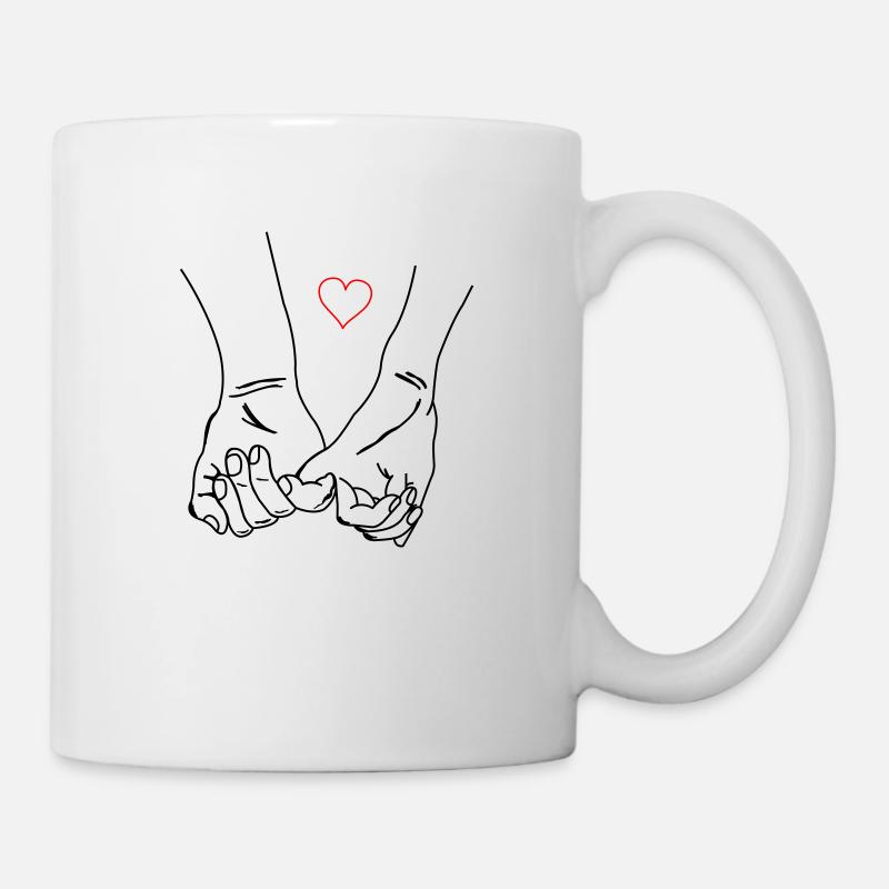 hände liebe - Tasse - Weiß