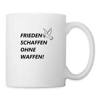 Frieden schaffen ohne Waffen! - Friedenstaube - Tasse - Weiß - Rechts