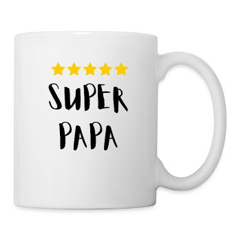 Super Papa - Cadeau 5 Étoiles pour Papas Géniaux - Mug blanc - blanc - Droite