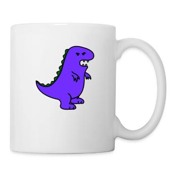 angry dino - Tasse - Weiß - Rechts