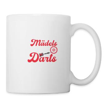 Coole Mädels spielen Darts Dartspieler Team Dartsc - Tasse - Weiß - Rechts