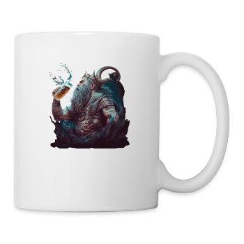 Neptune le dieu romain avec de la bière - Mug blanc - blanc - Droite