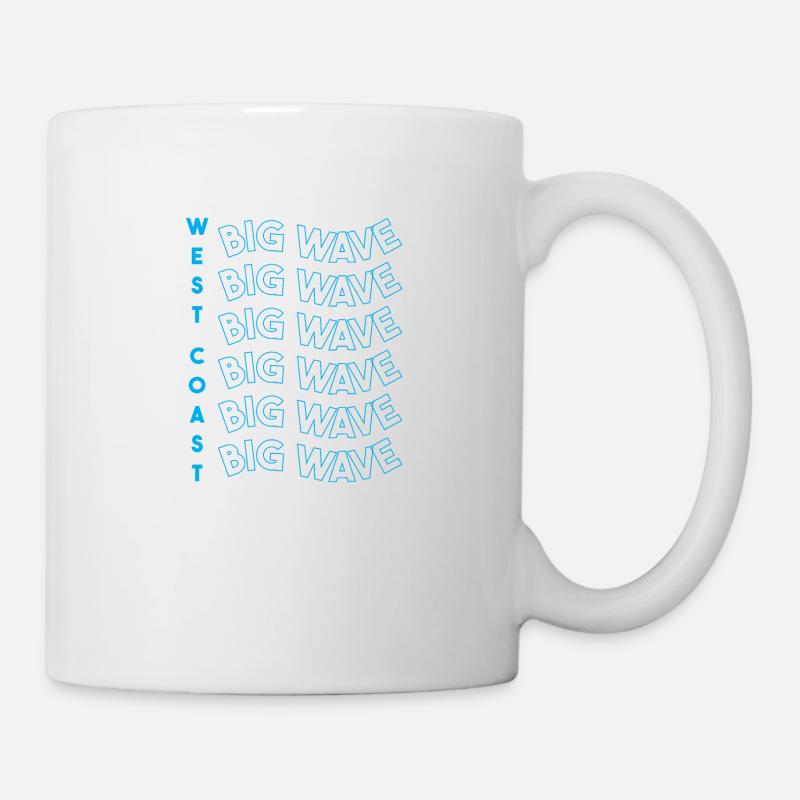 côte ouest big wave Surfing Session Surfer Funny - Mug blanc - blanc