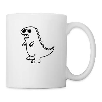 cool dino - Tasse - Weiß - Rechts
