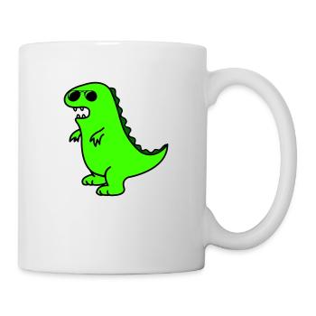 cool dino - Tasse - Weiß - Rechts