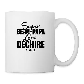 Super beau papa qui déchire - Mug blanc - blanc - Droite