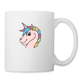 Einhorn Regenbogen Rosa - Tasse - Weiß - Rechts