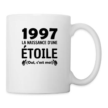 anniversaire année 1997 / naissance d une étoile - Mug blanc - blanc - Droite