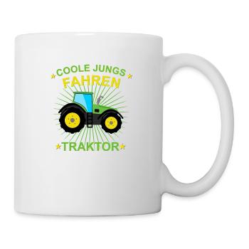 Coole Jungs fahren traktor - Tasse - Weiß - Rechts