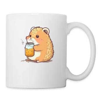 Drôle de hamster en surpoids adore sa bière - Mug blanc - blanc - Droite