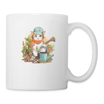 Kido le chat jardinier - Mug blanc - blanc - Droite