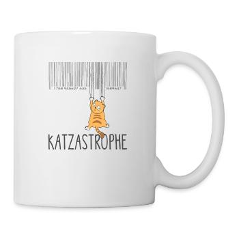 Katzastrophe versus Katastrophe - EAN Code - Tasse - Weiß - Rechts