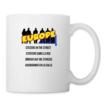 citoyens dans la rue - Citizens on the streets - Mug - white - Right