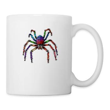 Une araignée comme des arthropodes aux couleurs vives - Mug blanc - blanc - Droite
