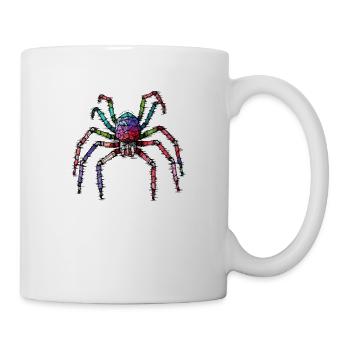 Petite araignée colorée et colorée - Mug blanc - blanc - Droite