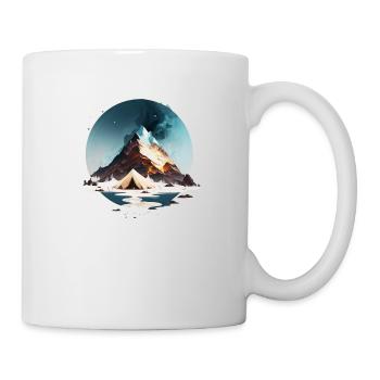 Tente au bord du lac et à la montagne - Mug blanc - blanc - Droite