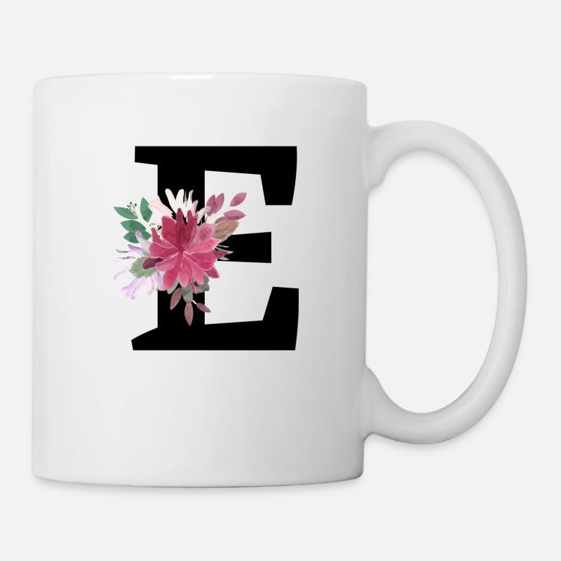 Floral Letter - Mug - white