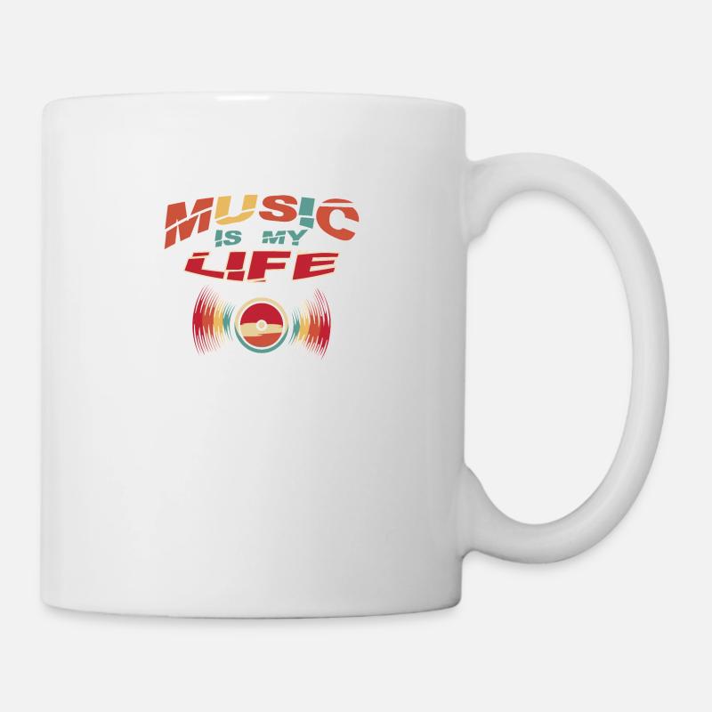 Music is my life - Mug - white