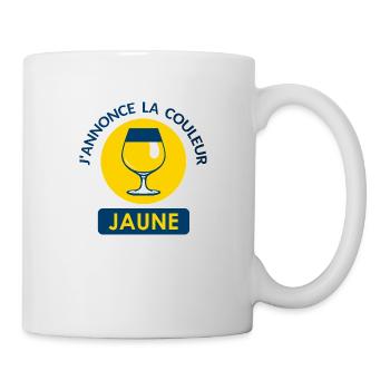 annonce couleur jaune ricar apero alcool humour - Mug blanc - blanc - Droite