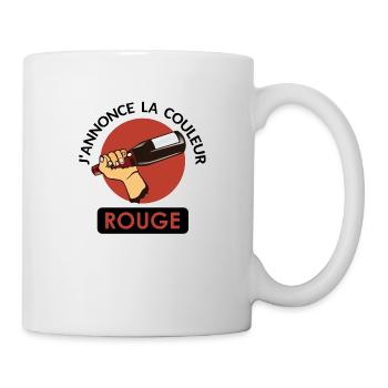 annonce couleur vin rouge alcool humour tenir - Mug blanc - blanc - Droite
