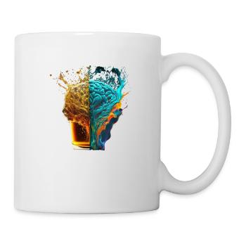 Des cerveaux remplis de bière - Mug blanc - blanc - Droite