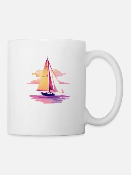 Segeln Segelschiff Segelsport Segler Segelboot - Tasse - Weiß