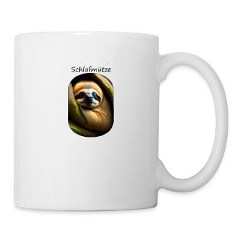 schlafendes Faultier - Tasse - Weiß - Rechts