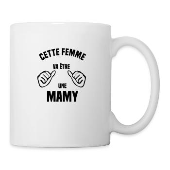 Cette femme va être une mamy - Mug blanc - blanc - Droite