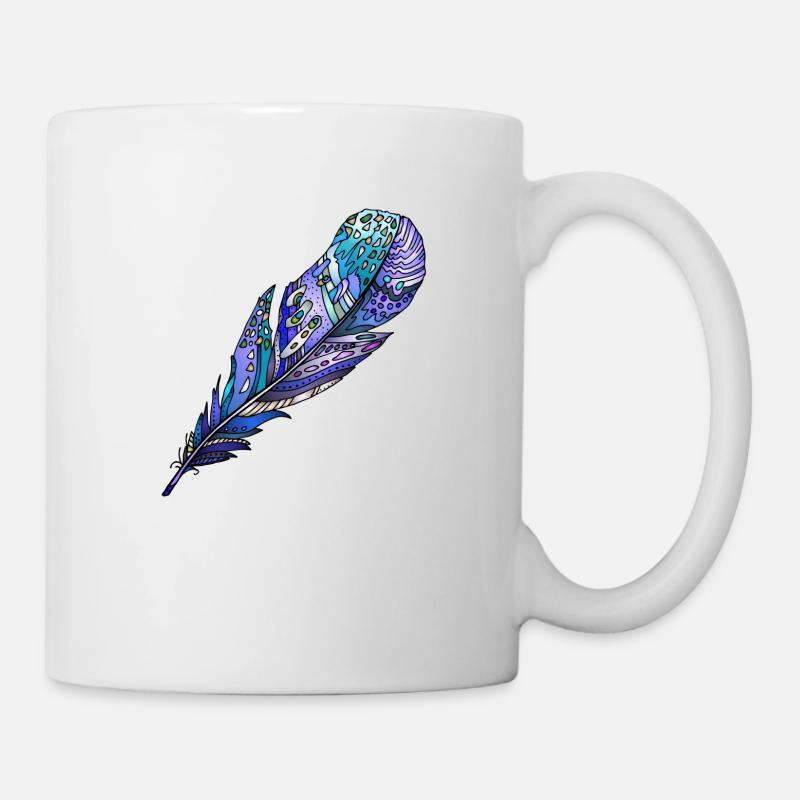 Feder - Tasse - Weiß